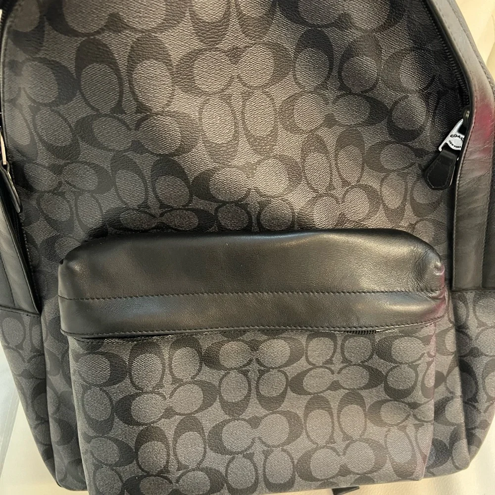 Coach leather Backpack In Signature Canvas - Picture 9 of 12